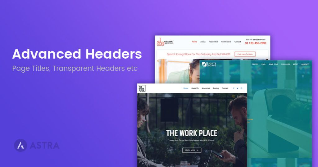 Advanced Headers - Create Beautiful Page Titles, Transparent Headers and much more! Advanced Headers – Create Beautiful Page Titles, Transparent Headers and much more!