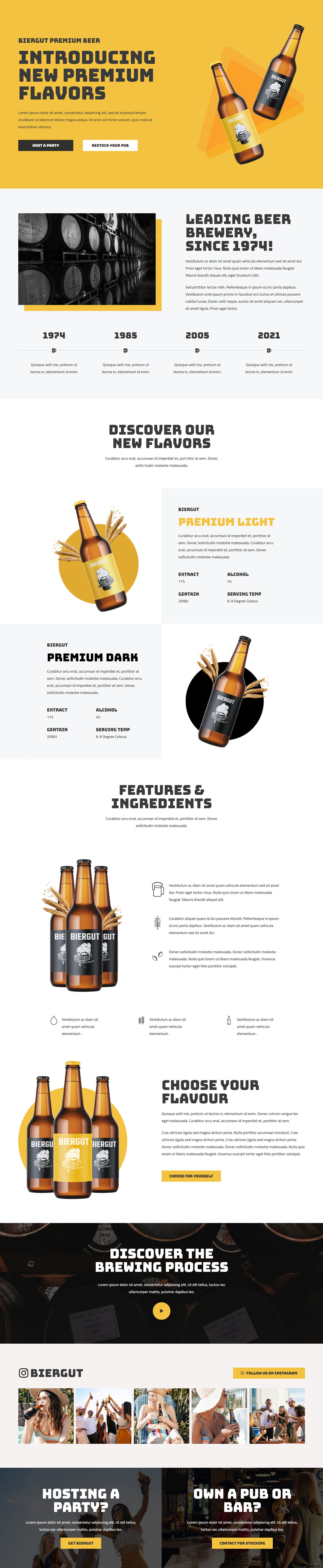 Beer Launch Landing Page