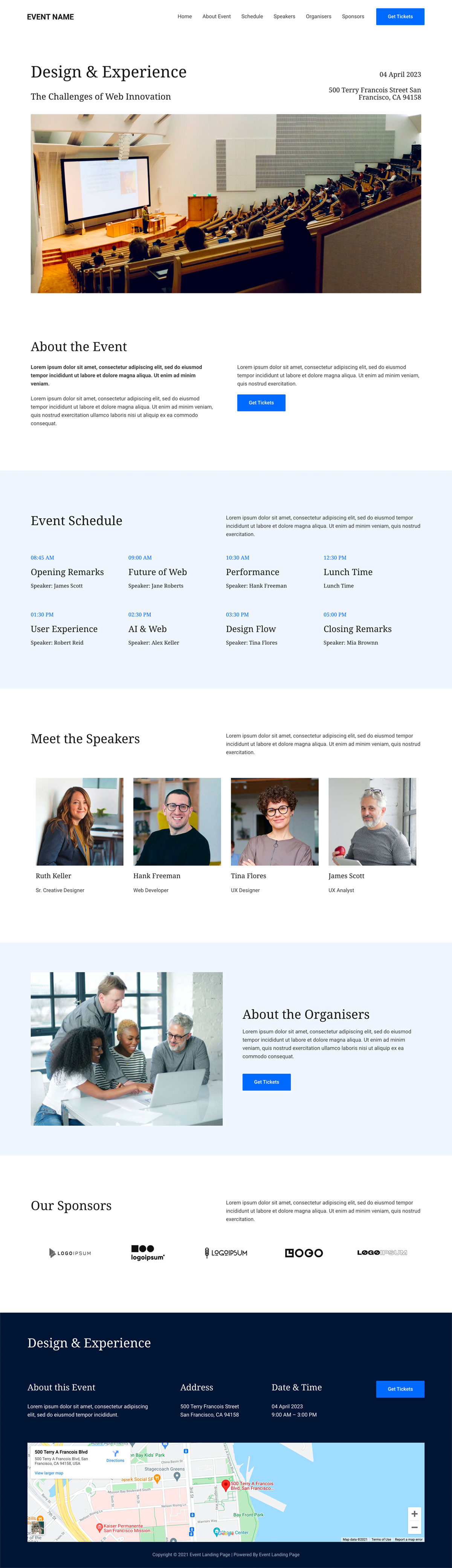 Event Landing Page