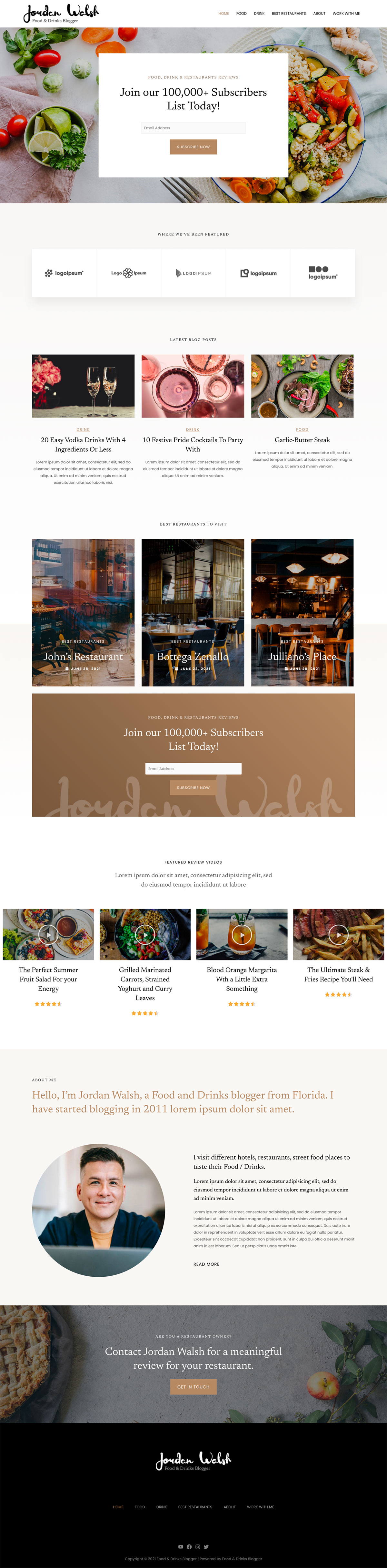 Food & Drinks Blogger
