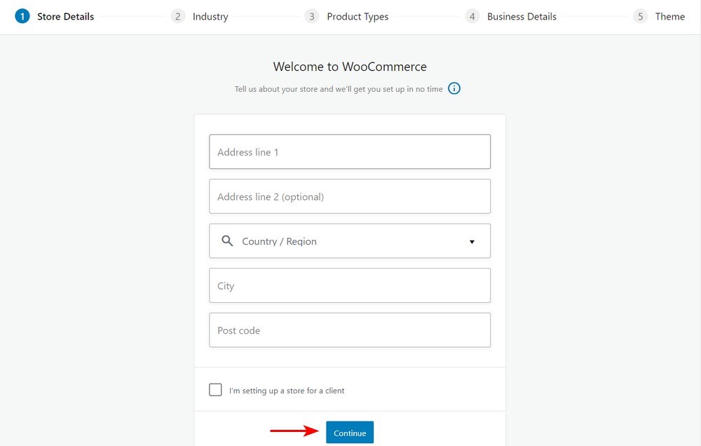WordPress WooCommerce Tutorial: 14 Step Store Setup Guide WooCommerce Setup Wizard 1