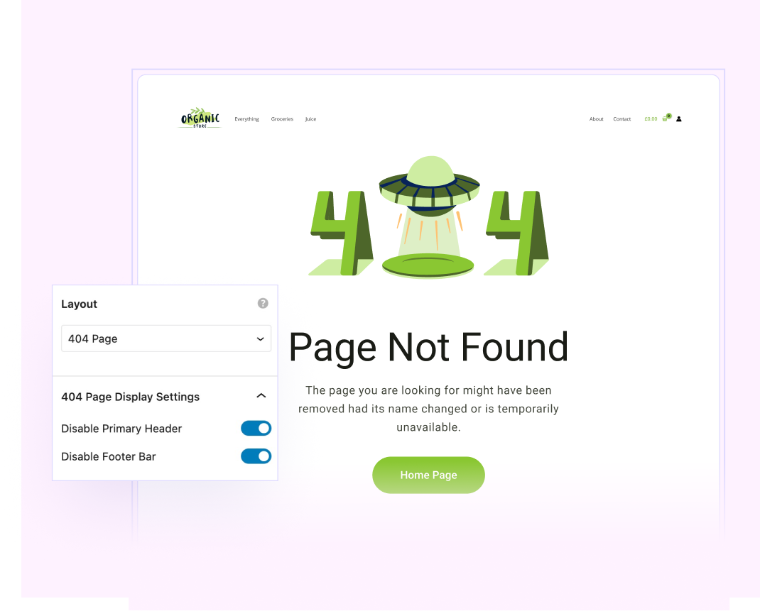 404 Page Astra Site Builder
