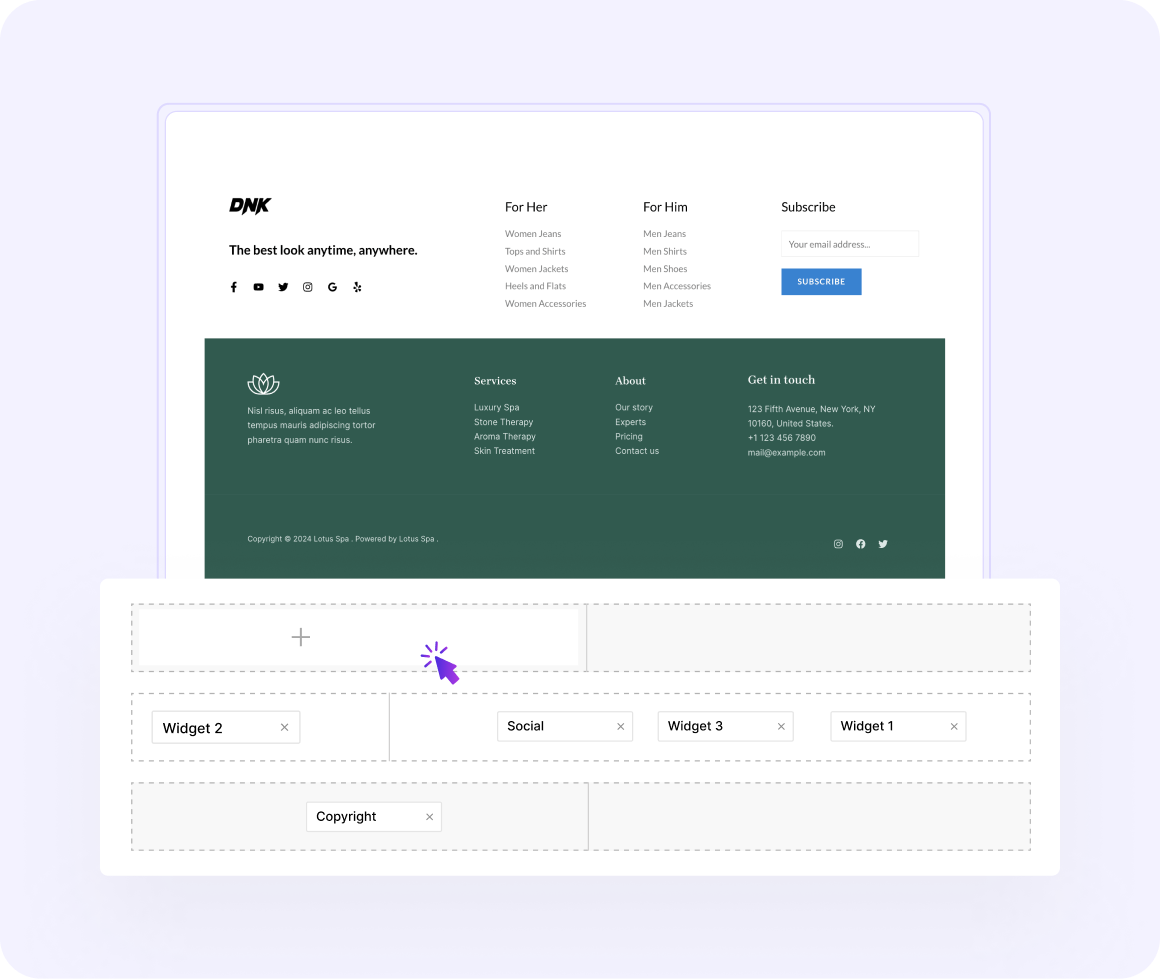 Built Modern Footers With Different Layers 1