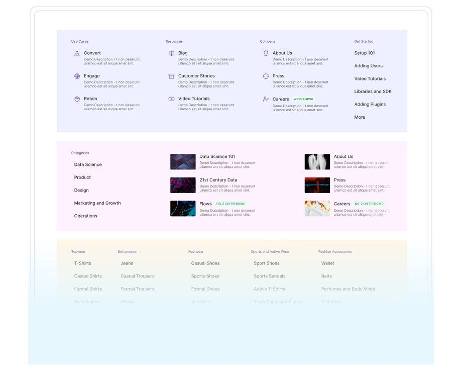 Customizable Menu Layouts 1