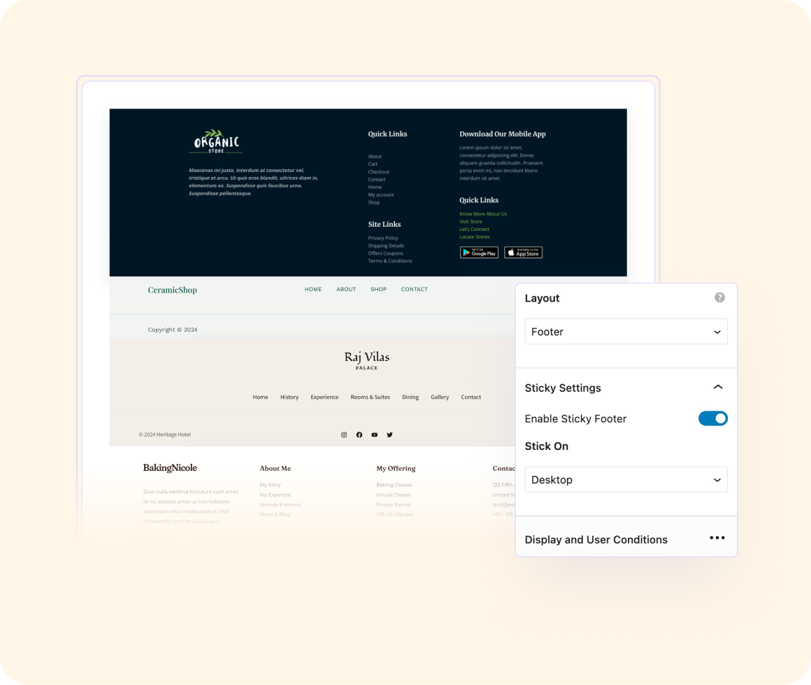 Get Full Control Over Footer Design
