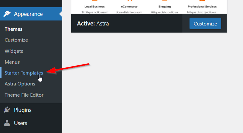 WordPress WooCommerce Tutorial: 14 Step Store Setup Guide Go to starter templates