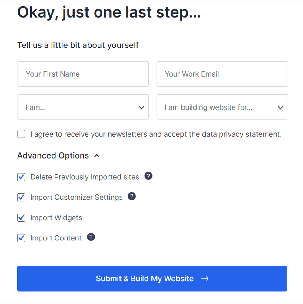 WordPress WooCommerce Tutorial: 14 Step Store Setup Guide Choose if you want to import content, widgets, and other elements