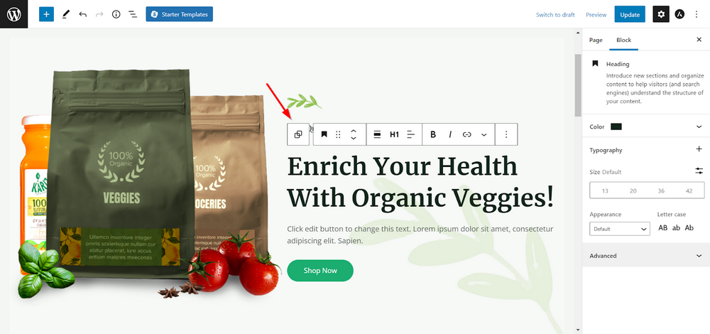 WordPress WooCommerce Tutorial: 14 Step Store Setup Guide edit individual elements on your pages