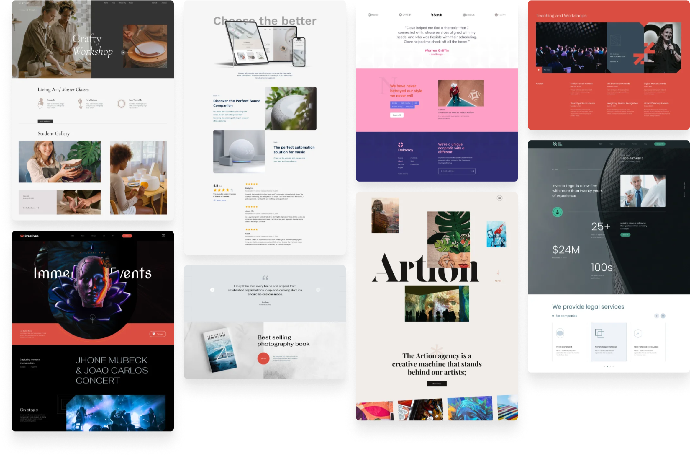 Readymade Website Demos Visual 1