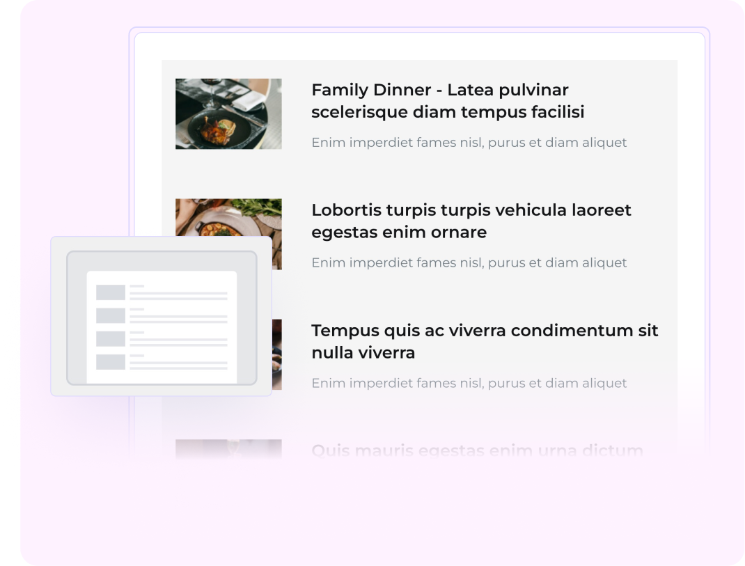 Streamlined List Layout